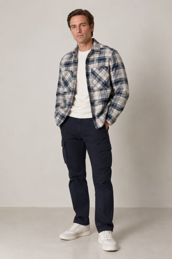 Afbeelding van KS15007 KSCHAVEZ Checkshirt - Overshirt Sky Captain - Kronstadt
