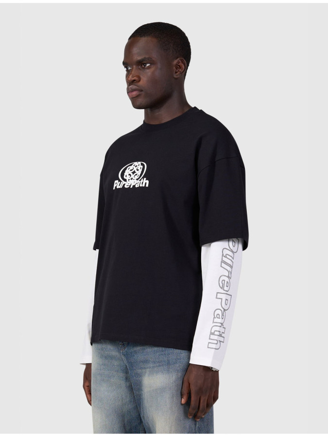 Afbeelding van 26130110 02 - Double Layered Monogram Longsleeve - Pure Path