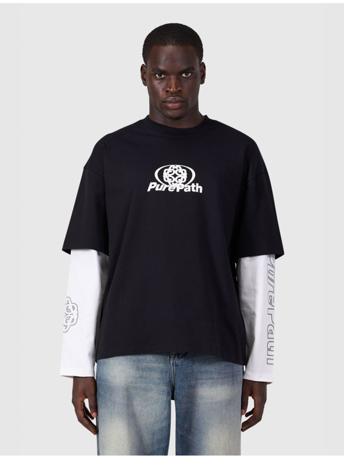 Afbeelding van 26130110 02 - Double Layered Monogram Longsleeve - Pure Path